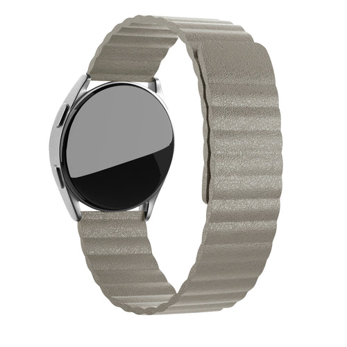 Amazfit Bip U (Pro) Leather Loop Strap (Khaki)