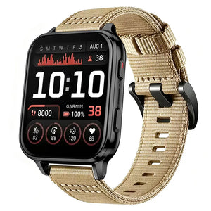 Garmin Venu X1 nylon gesp band (kaki)