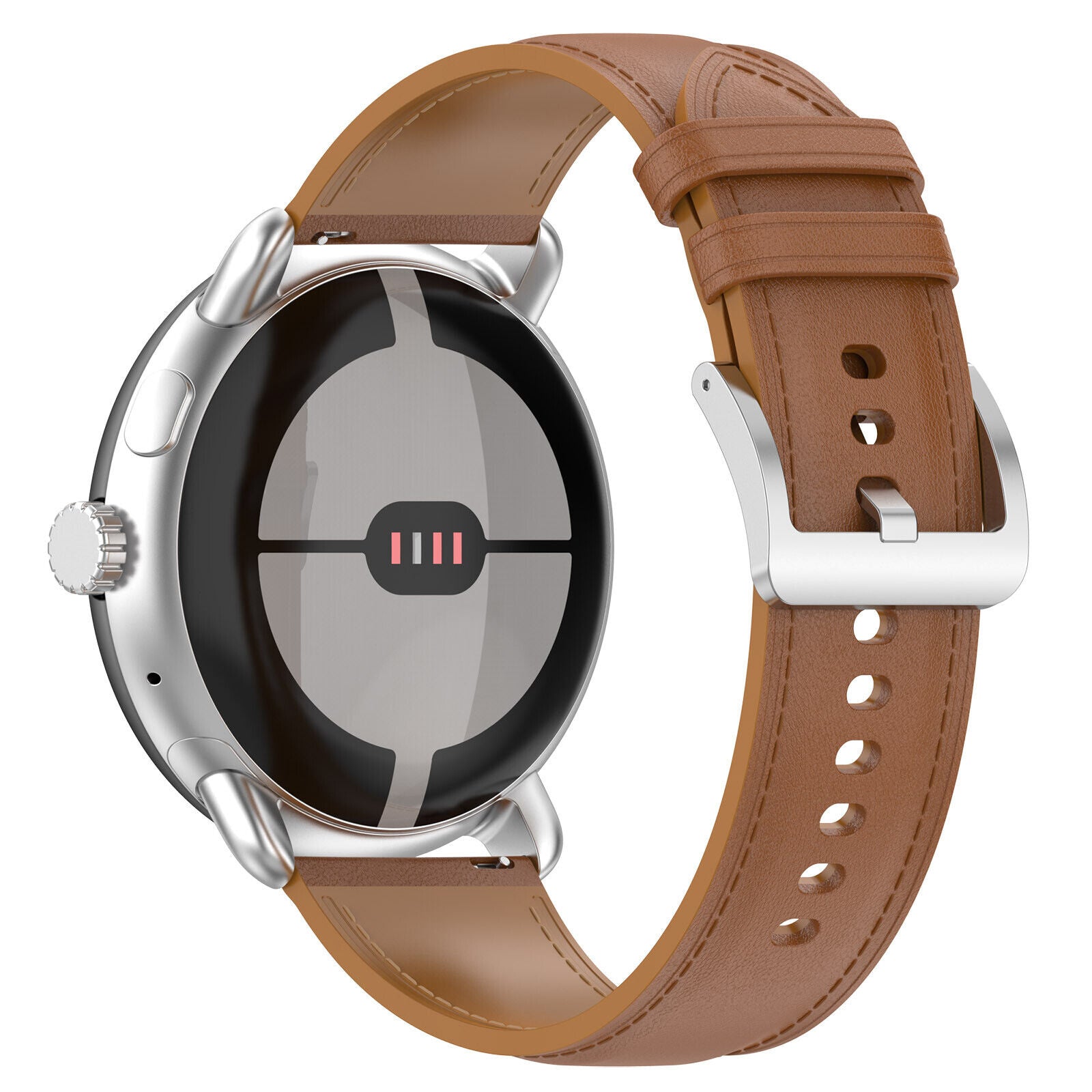Google Pixel Watch 4 - 41mm leren bandje (bruin)
