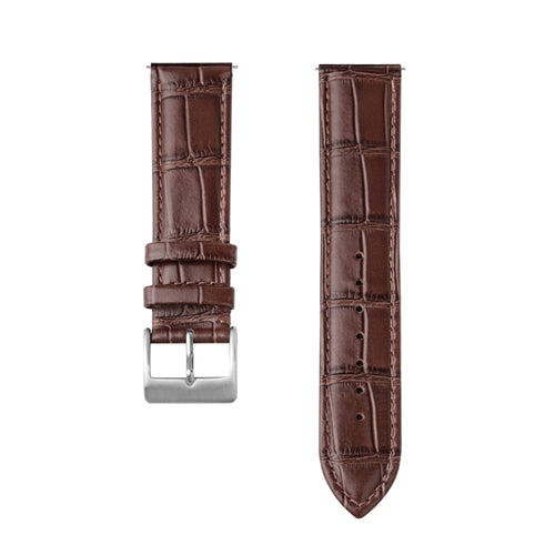 Coros Pace 3 Leather Crocodile Grain Strap (Brown)