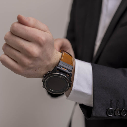 Garmin Fenix E genuine leren bandje (bruin)