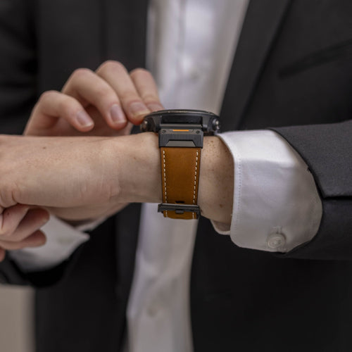 Garmin Fenix E genuine leren bandje (bruin)