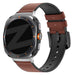 Bandz Samsung Galaxy Watch Ultra leren hybrid band met gesp (bruin)