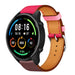 Xiaomi Mi Watch leren band (knalroze/roodbruin)