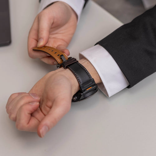 Garmin Epix Pro (Gen 2) 51mm genuine leren bandje (zwart)