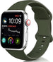 Apple Watch siliconen bandje (legergroen)