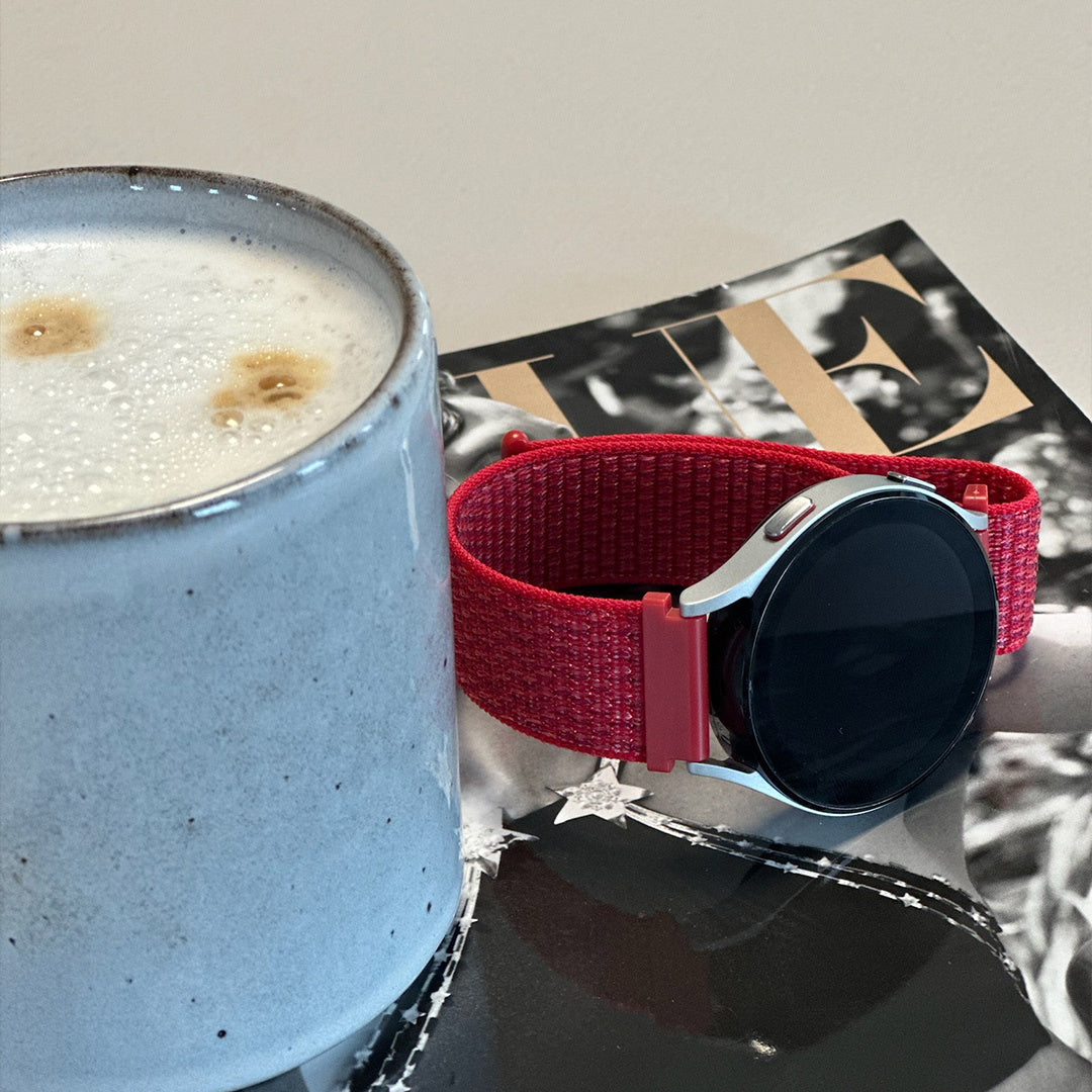 Withings Steel HR - 40mm nylon bandje (donkerrood)