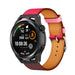 Huawei Watch GT Runner leren band (knalroze/roodbruin)
