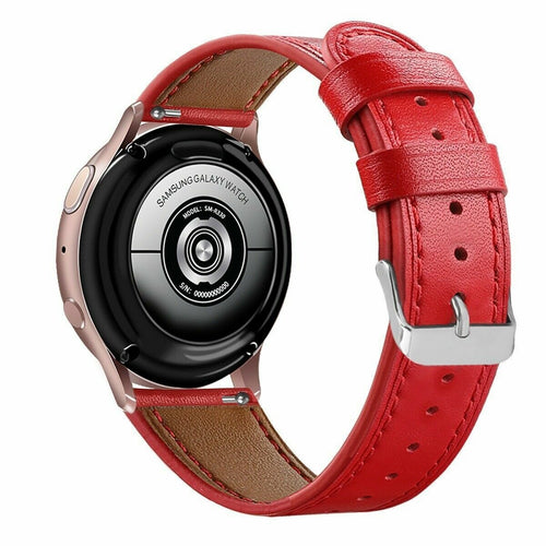Amazfit Bip U (Pro) modern leren band (rood)