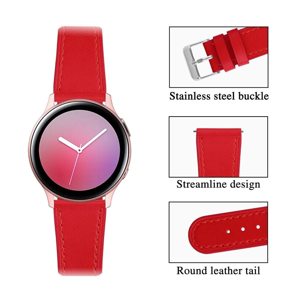 Amazfit Bip 5 modern leren band (rood)
