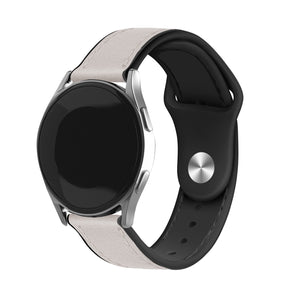 Amazfit Bip 6 Leather Hybrid Strap (White)