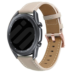 Fossil Gen 6 - 42mm leren band (beige)