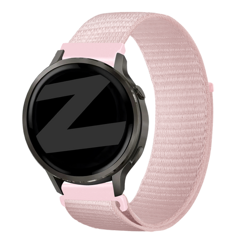 Bandz Garmin Venu 4 - 41mm nylon loop band (lichtroze)