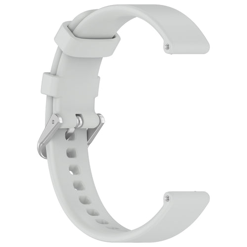 Pebble Round 2 - 14mm siliconen classic bandje (lichtgrijs)