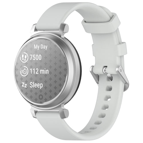 Pebble Round 2 - 14mm siliconen classic bandje (lichtgrijs)