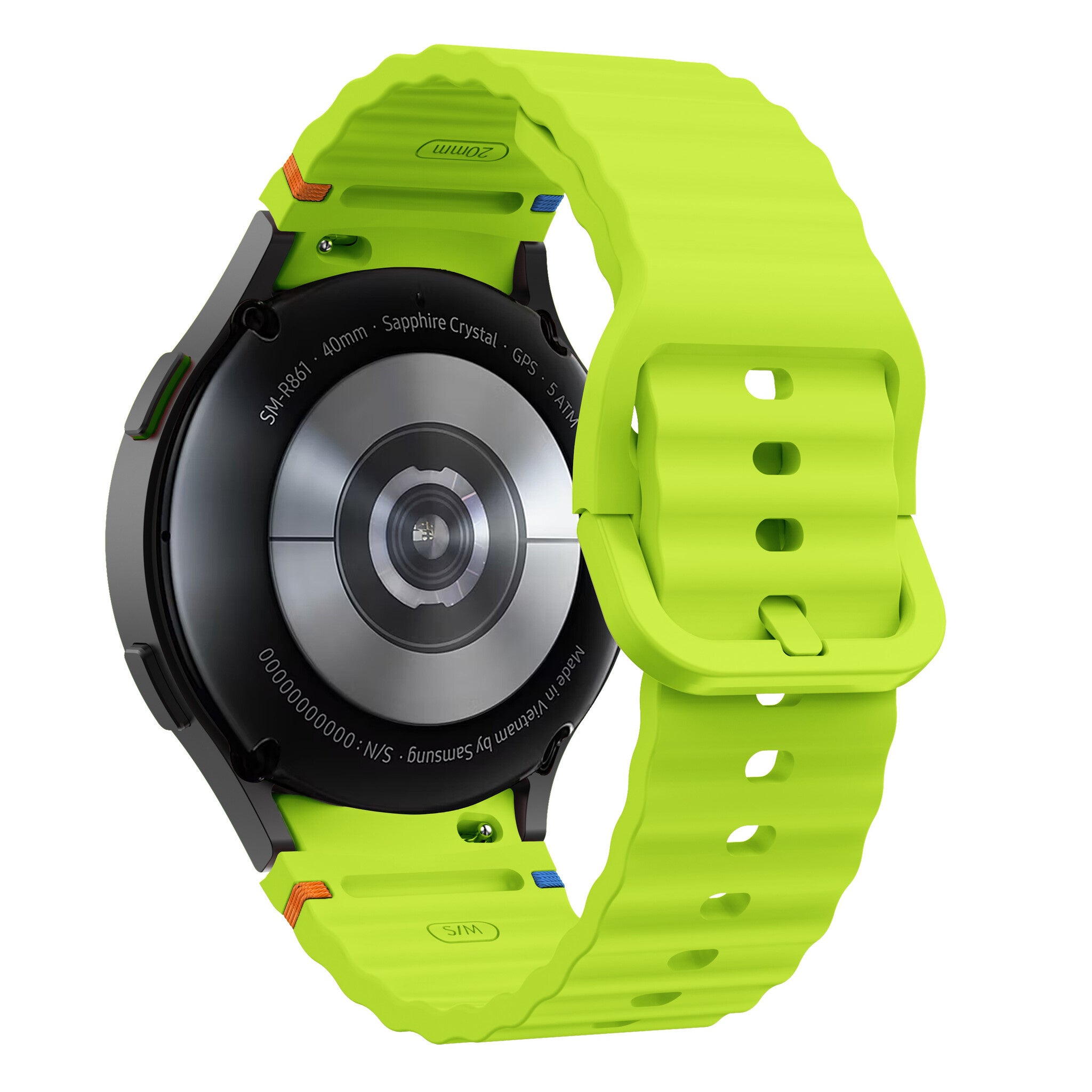 Samsung Galaxy Watch 4 44mm Wave bandje (lime)