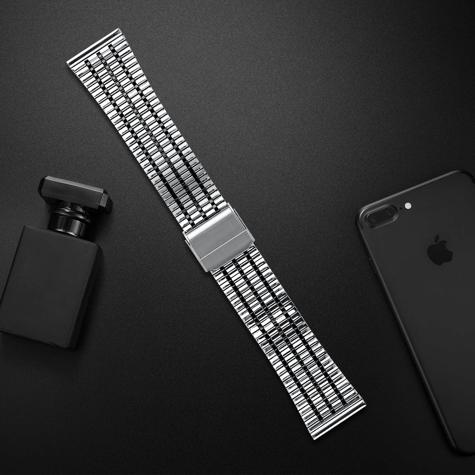 Suunto 9 Peak Pro roestvrij stalen band (zilver/zwart)