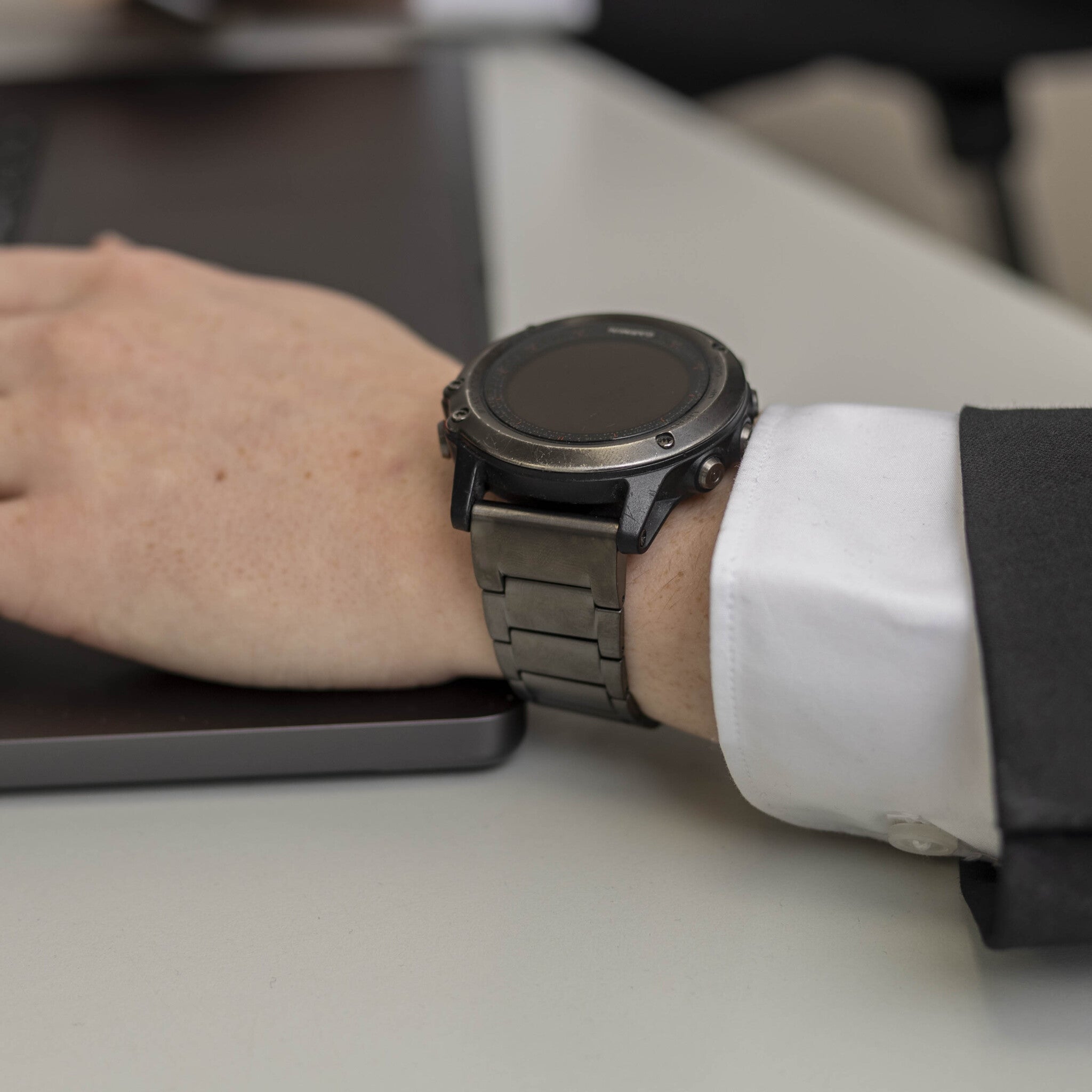 Garmin Fenix E magnetische titanium band (grafiet)