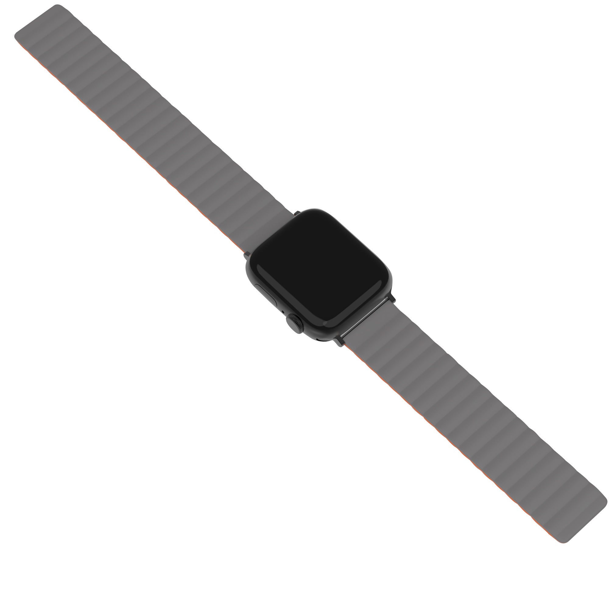 magnetisches-silikonarmband-apple-watch-grau-orang