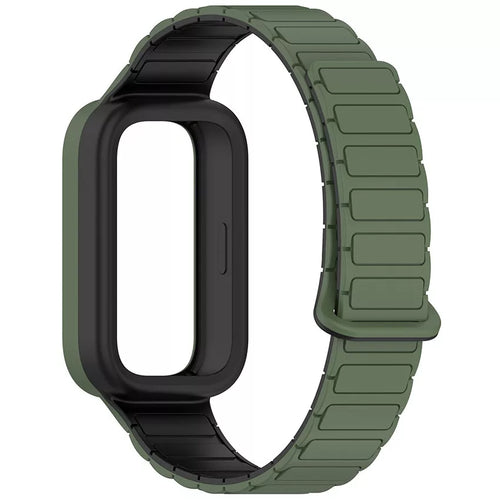 Xiaomi Smart Band 9 Active magnetisch siliconen bandje (legergroen)