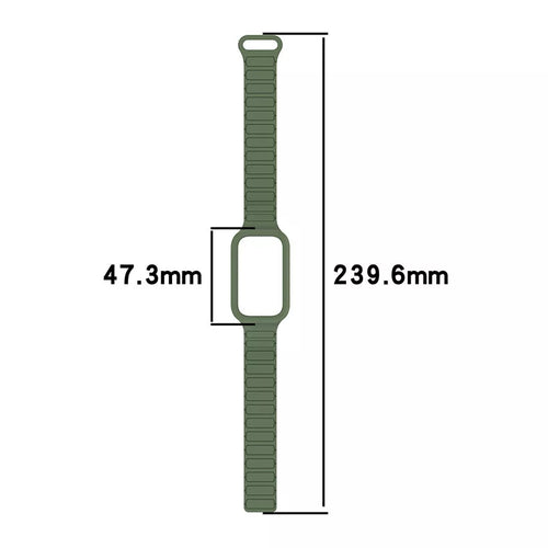 Xiaomi Smart Band 9 Active magnetisch siliconen bandje (legergroen)
