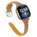 Fitbit Sense slim leren band (koffiebruin)