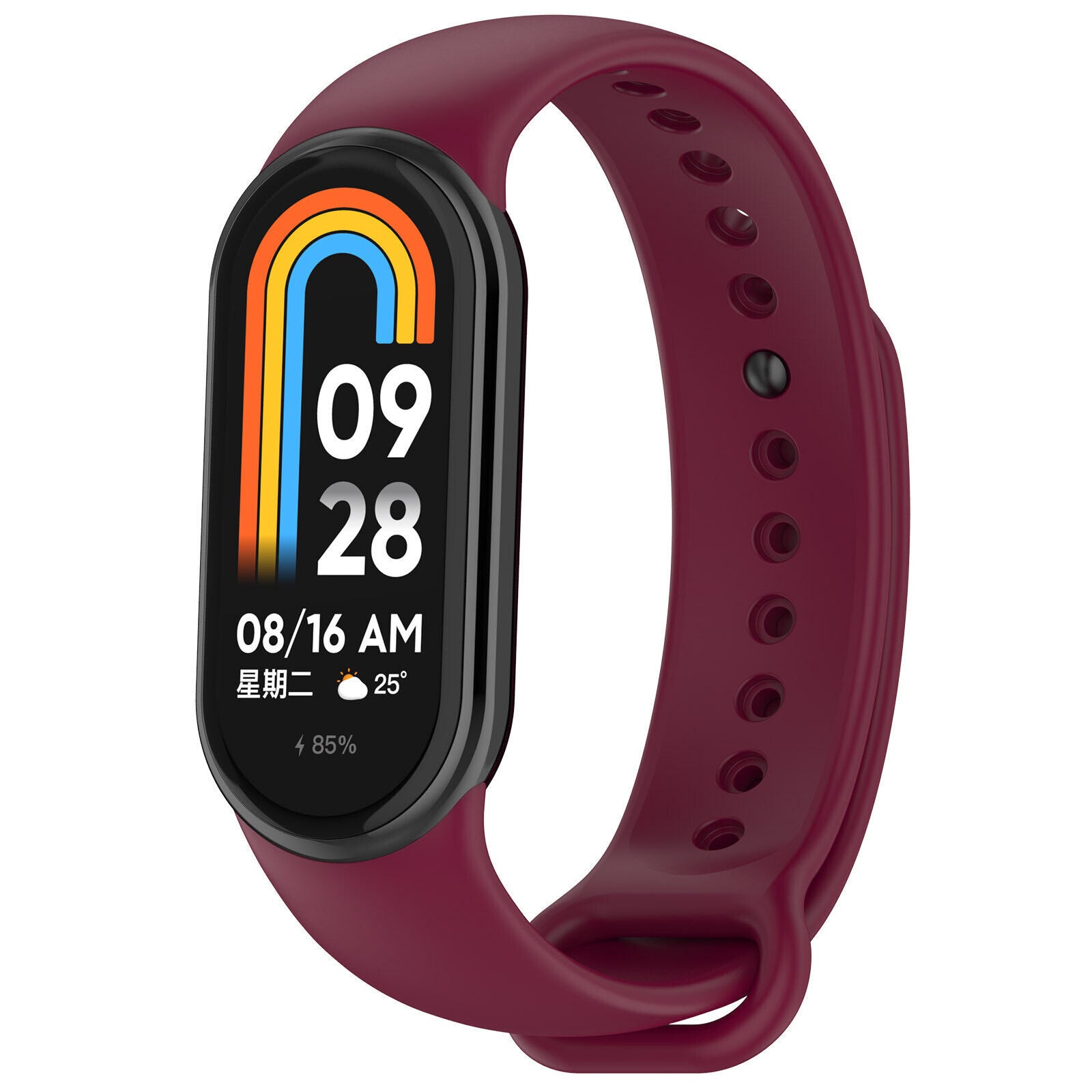 Xiaomi Smart Band 10 siliconen bandje (wijnrood)