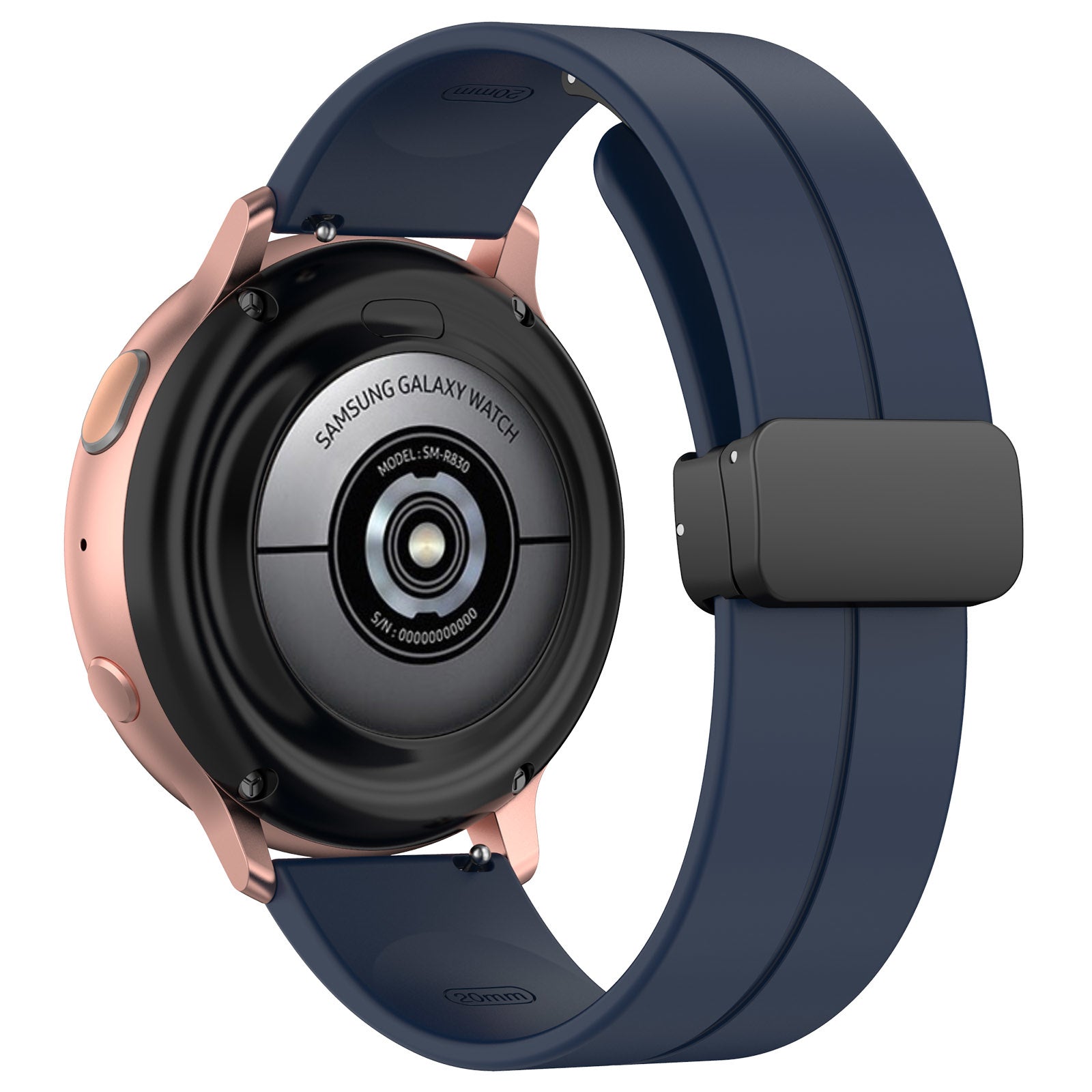 Coros Apex 42mm D-Buckle Silicone Strap (Dark Blue)