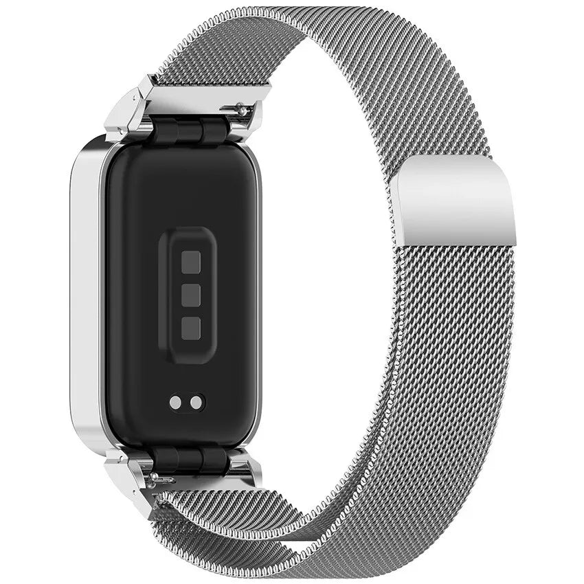 Xiaomi Smart Band 9 Active Milanese band (zilver)