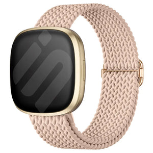 Fitbit Sense verstelbaar geweven bandje (roze)