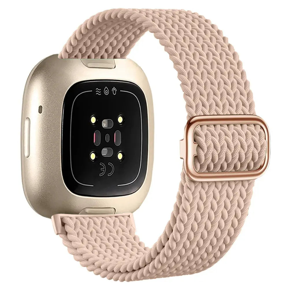 Fitbit Sense verstelbaar geweven bandje (roze)