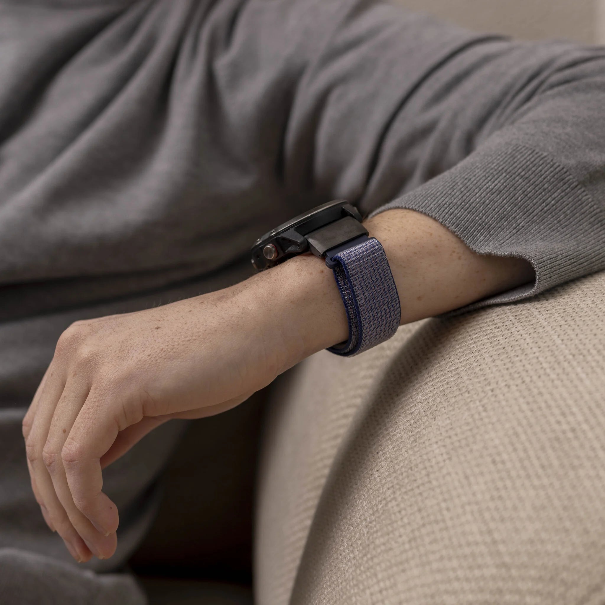 Garmin Quatix 5 / 6 / 7 nylon band (blauw)