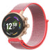 Fossil Gen 6 (42mm) nylon band (roze/rood)
