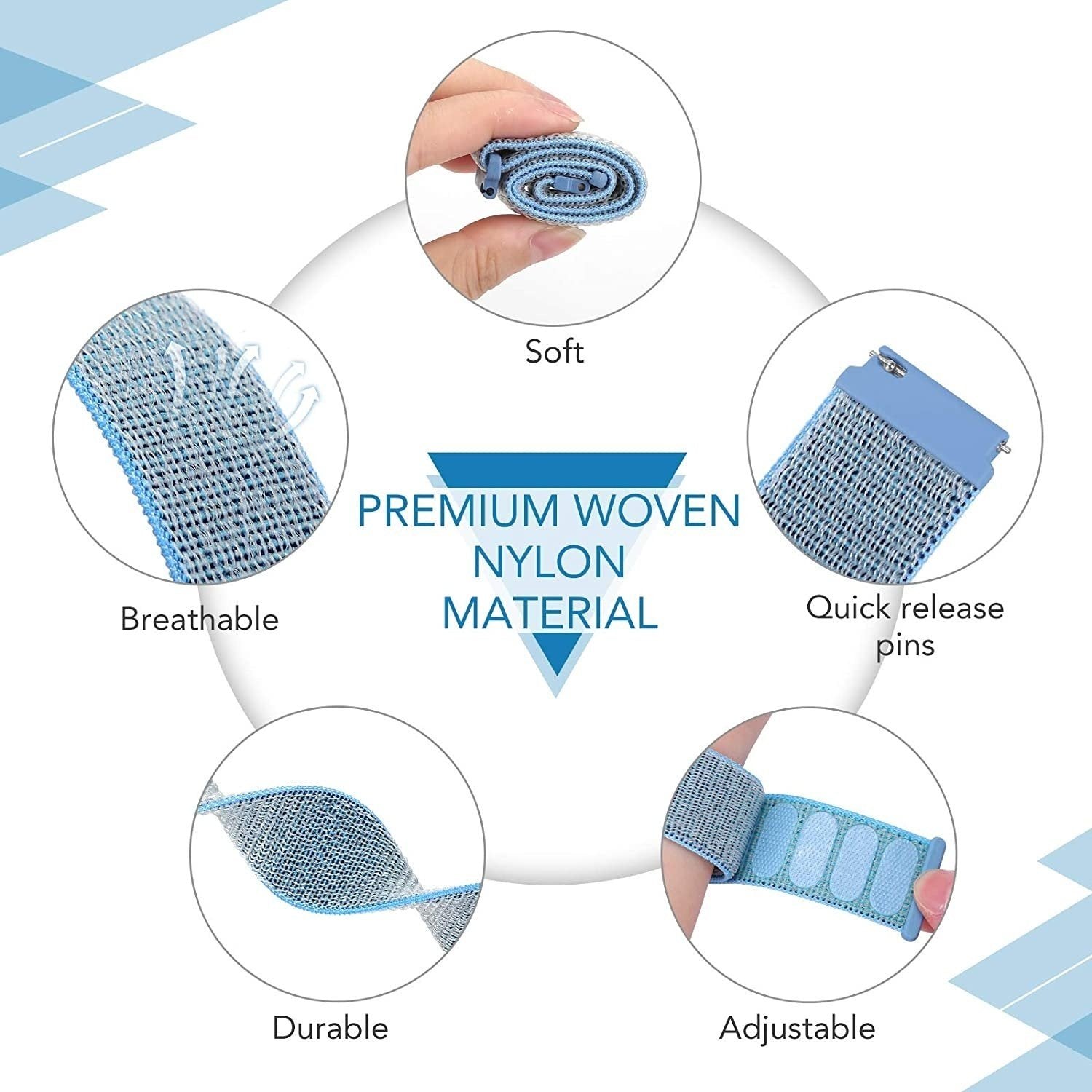 Huawei Watch GT 5 Pro - 42mm nylon band (blauw)