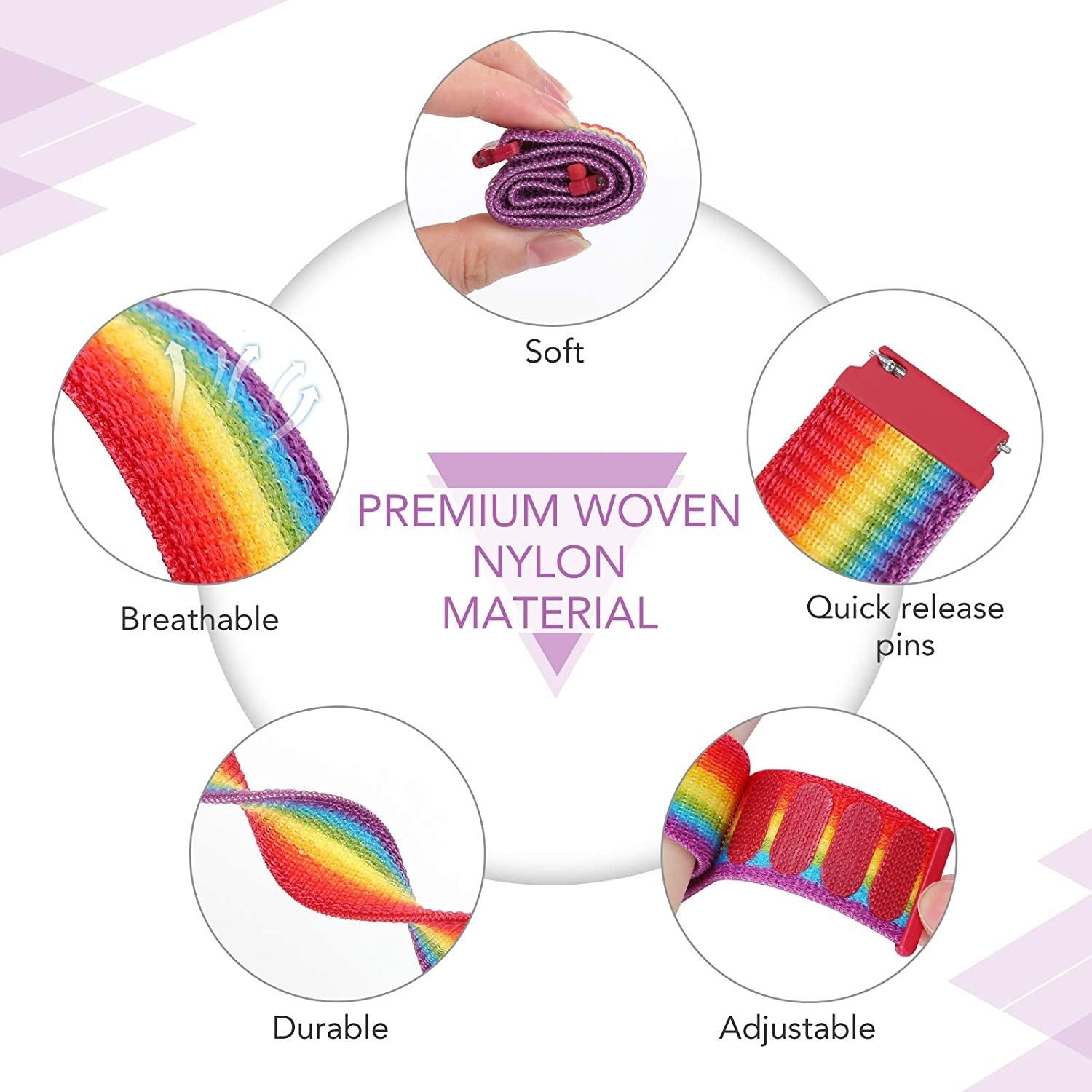 Suunto 9 Peak Nylon Strap (Rainbow)