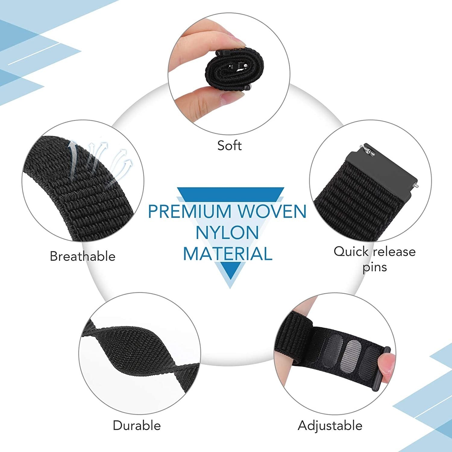 Suunto Run nylon bandje (zwart)