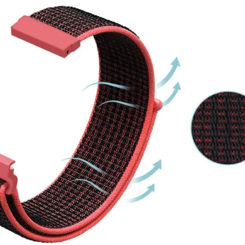 Xiaomi Watch 2 nylon bandje (zwart/koraal)