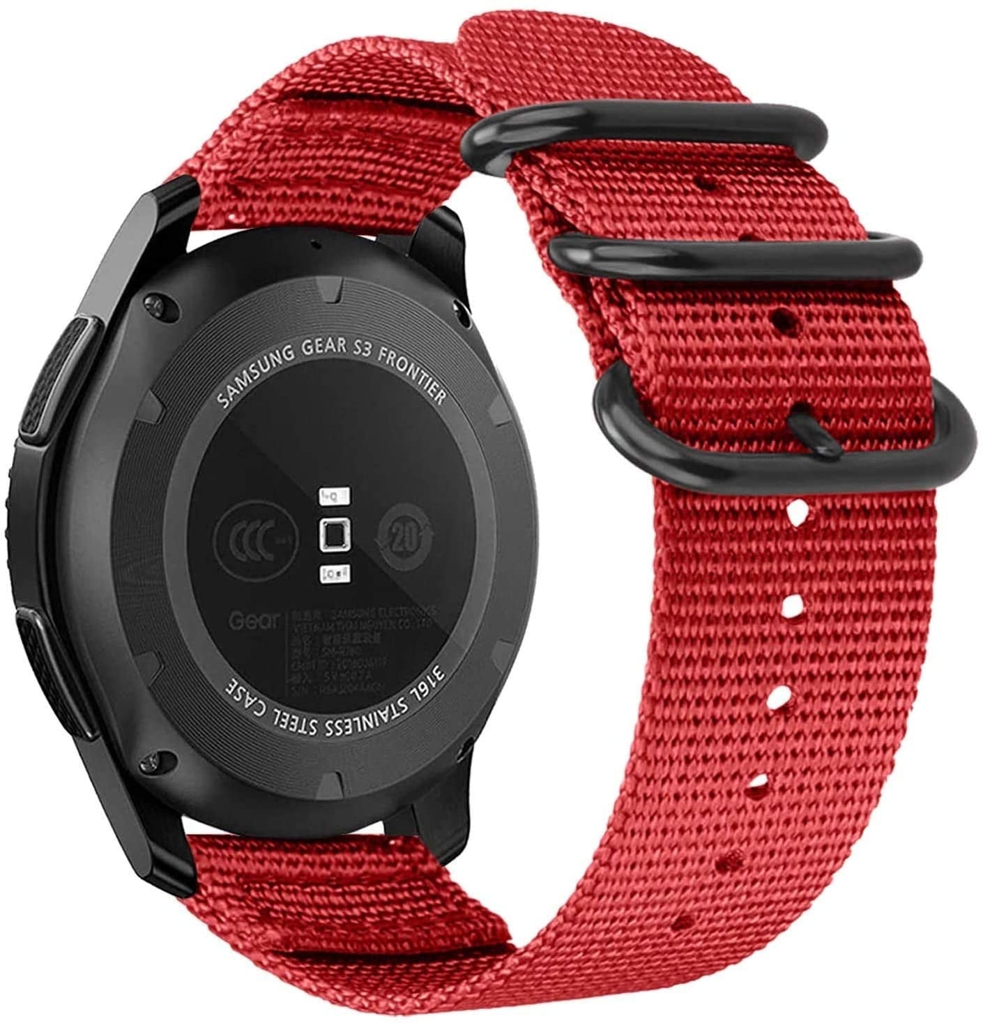 Oppo Watch X nylon gesp bandje (rood)