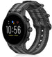 Fossil Gen 5 nylon gesp band (zwart/grijs)