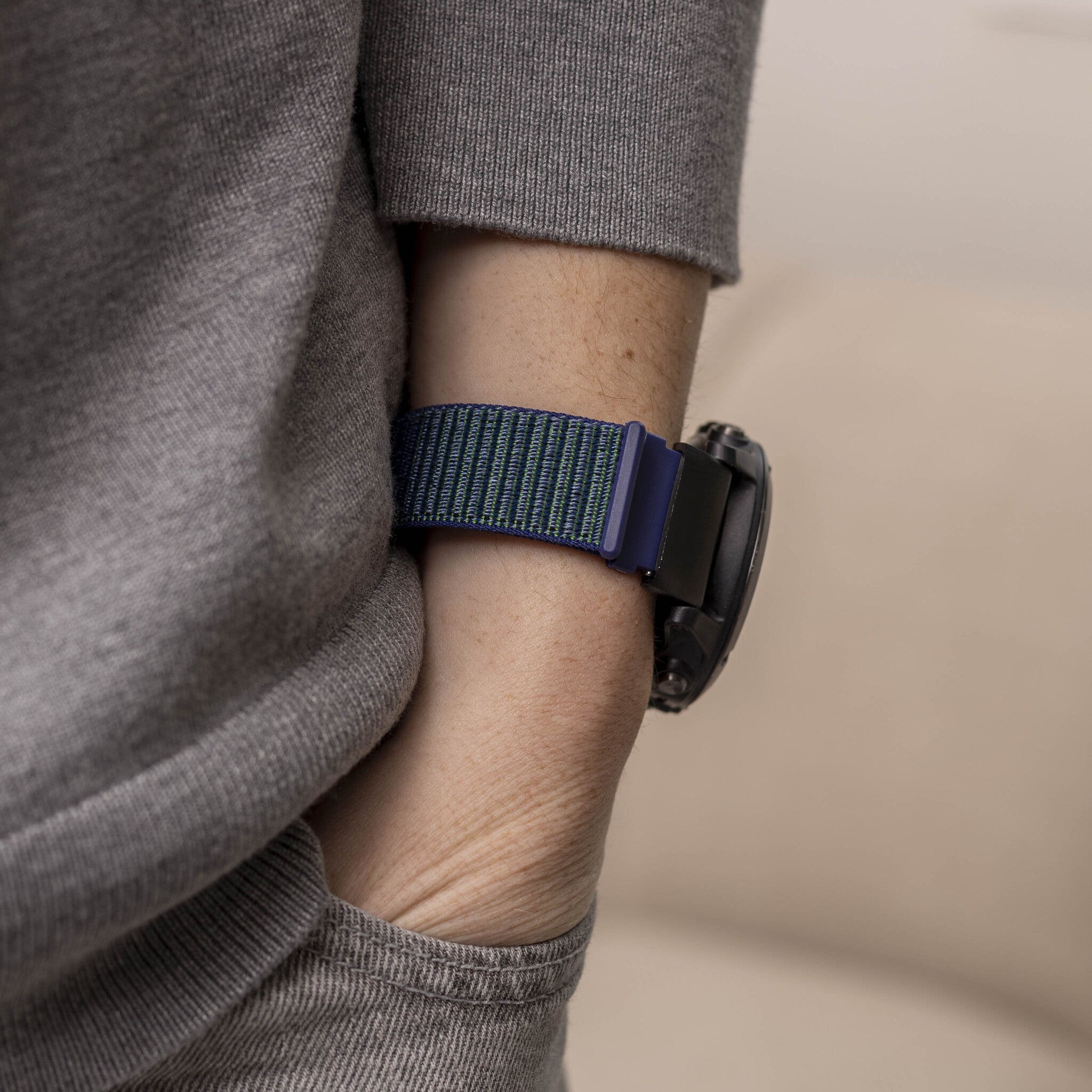 Garmin Descent MK1 nylon gesp band (blauw)