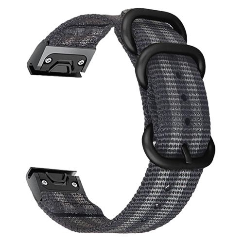 Amazfit T-Rex Ultra 2 nylon gesp band (zwart/grijs)