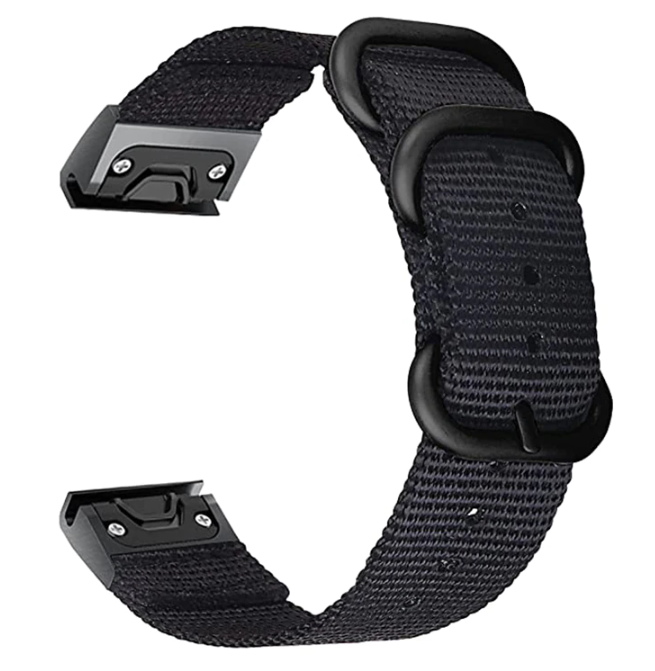Garmin Fenix 8 Pro - 47mm nylon gesp band (zwart)