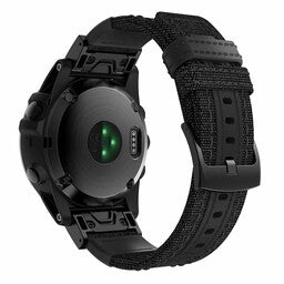 Garmin Instinct 3 - 45mm nylon hybrid bandje (zwart)