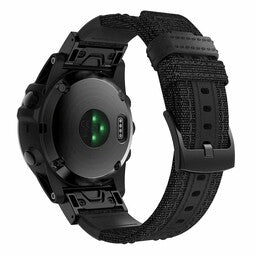 Garmin Instinct E - 45mm nylon hybrid bandje (zwart)