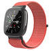 Fitbit Versa 4 nylon bandje (oranje)