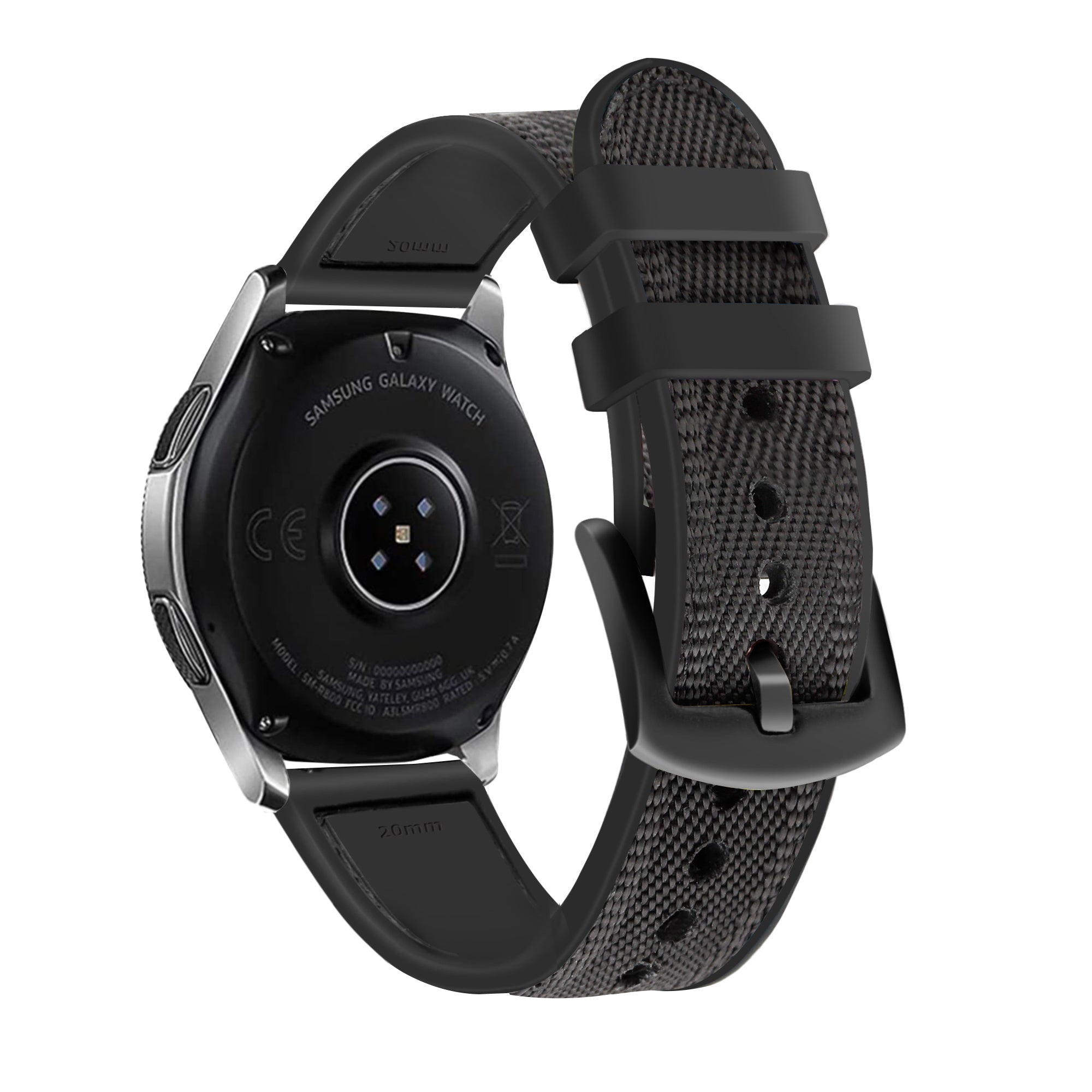 Amazfit Bip U (Pro) nylon hybrid bandje (zwart)