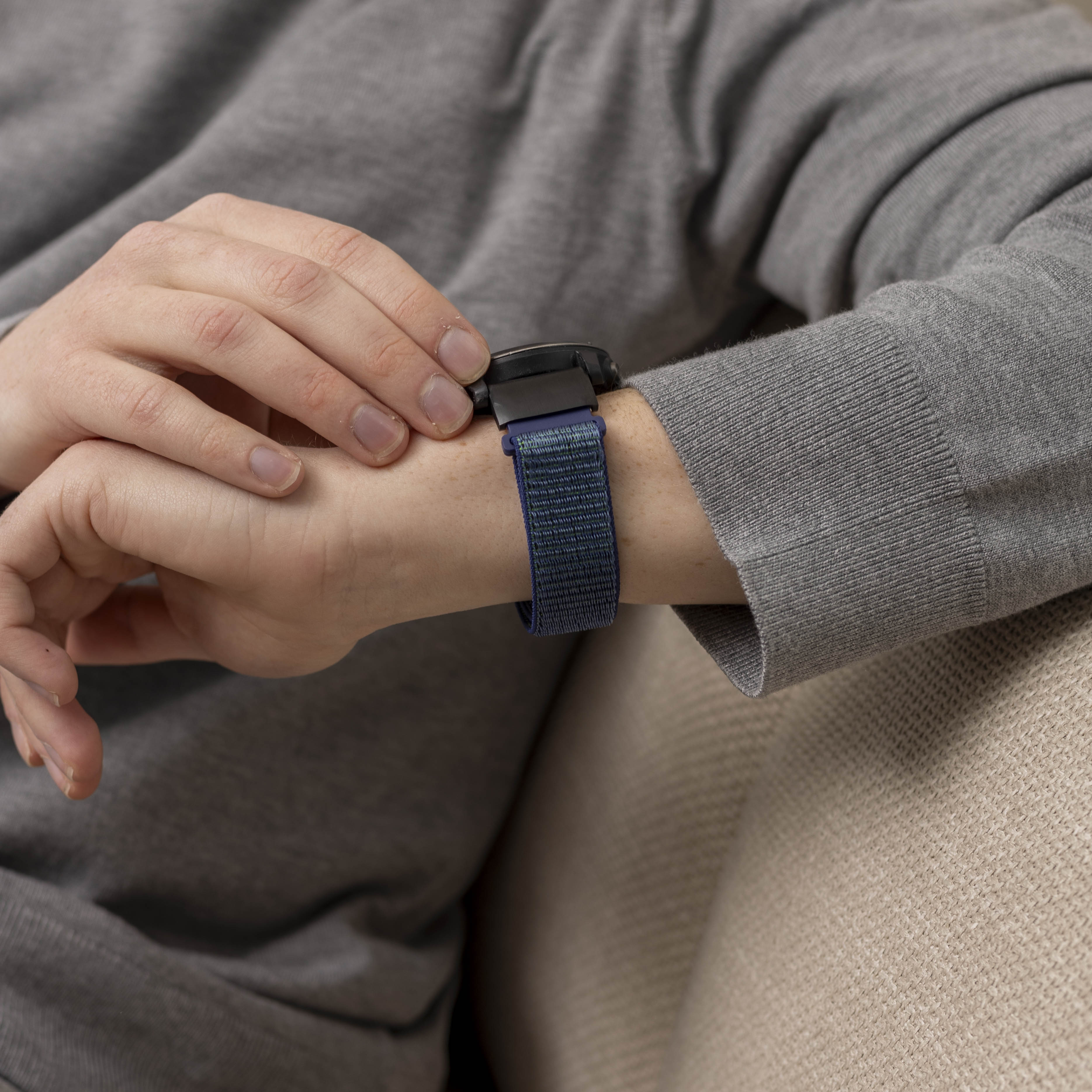 Garmin Instinct 3 - 50mm nylon gesp band (blauw)