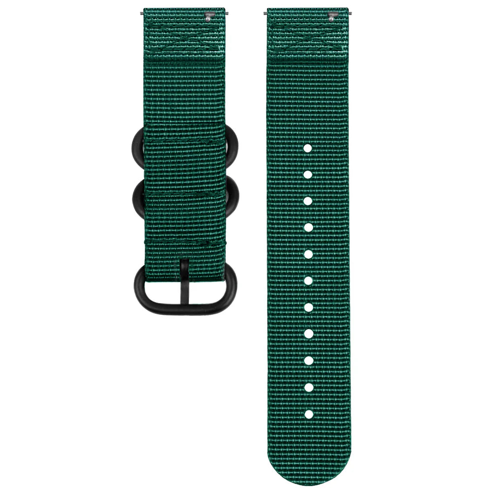 Amazfit Bip U (Pro) nylon gesp band (donkergroen)