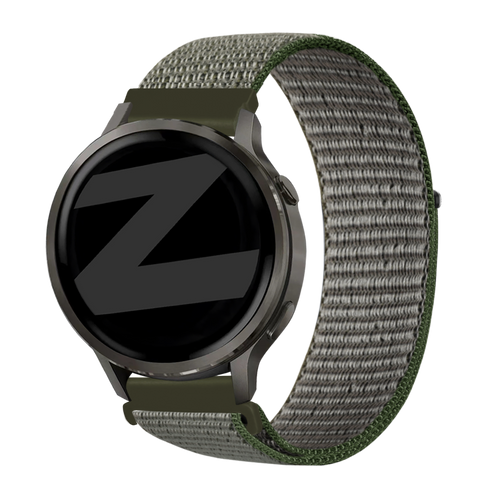Bandz Garmin Approach S42 nylon loop band (olijfgroen)