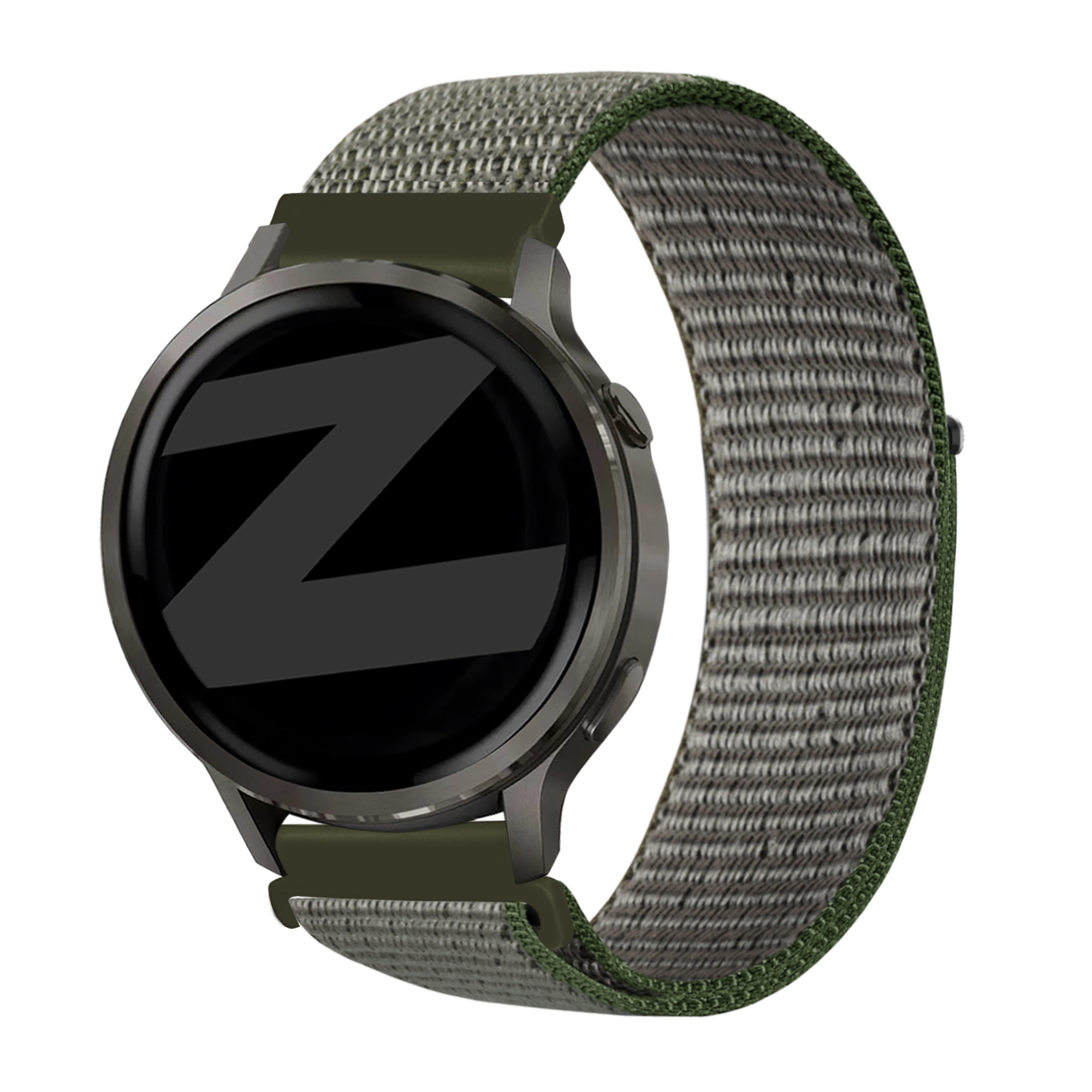 Bandz Garmin Approach S40 nylon loop band (olijfgroen)